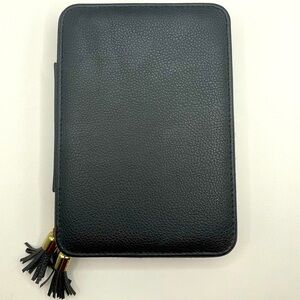 Black travel small jewelry case 1.5” x 5” x 7”